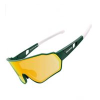 RockBROS polarizační cyklistické brýle - Zelené, UV 400, TR90