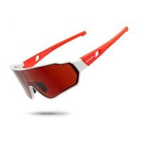 RockBROS polarizační cyklistické brýle - Červené, UV 400, TR90