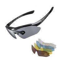 RockBros cyklistické brýle UV400 - Černé + náhradní čočky