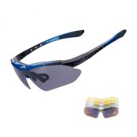 RockBros cyklistické brýle UV400 - Černo modré + náhradní čočky
