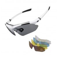 RockBros cyklistické brýle UV400 - Bílé + náhradní čočky