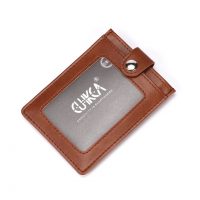 RFID vysunovací kožené pouzdro na karty - hnědé
