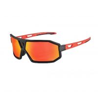 RockBROS polarizační cyklistické brýle s rámečkem - Černo červené, UV 400, TR90