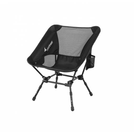 Foto - Přenosná lehká turistická židle - Černá, 1 kus