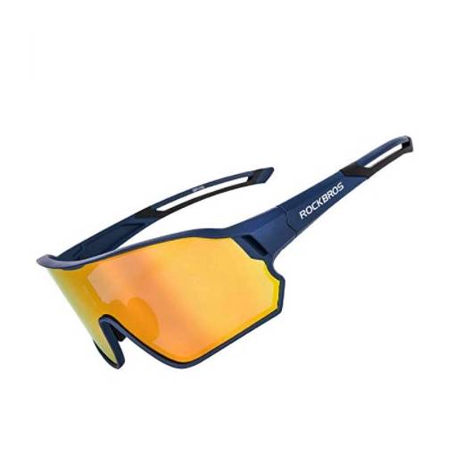 Foto - RockBROS polarizační cyklistické brýle - Modré, UV 400, TR90