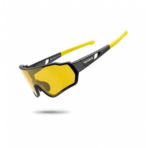 Foto - RockBROS polarizační cyklistické brýle - Černo žluté, UV 400, TR90