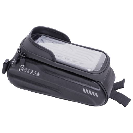 Foto - Vodotěsná brašna na rám s kapsou na mobil - Černá, 1 litr