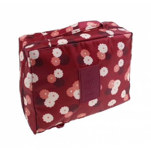 Foto - Voděodolná kosmetická taška - Tmavě růžová