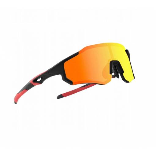 Foto - RockBROS polarizační cyklistické brýle - Černo červené, UV 400, TR90