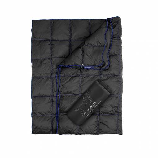 Foto - Outdoorová ultralehká péřová deka - Černá, 192 x 132 cm